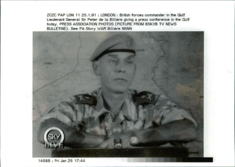 Peter de la BilliÃ¨re General. - Vintage Photograph