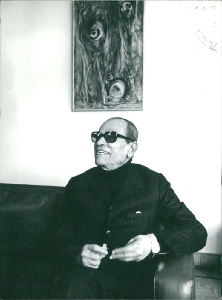 Naguib Mahfouz Egyptian writer. - Vintage Photograph