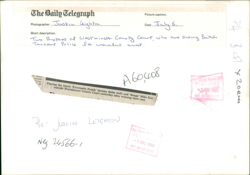 Buskers:two musicians - Vintage Photograph