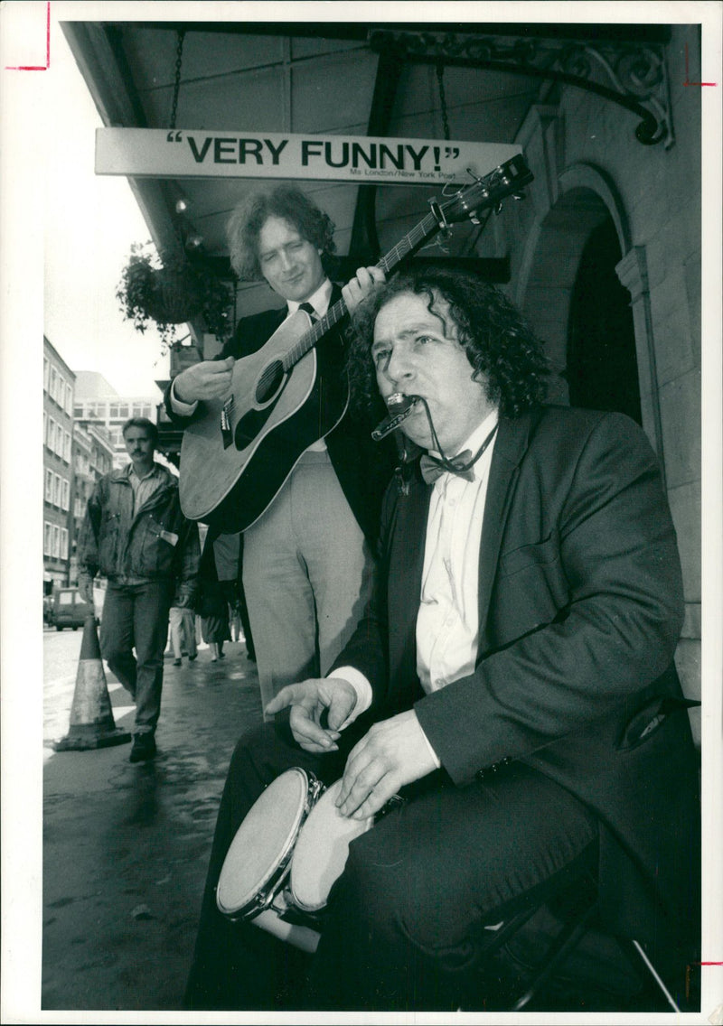 Buskers:two musicians - Vintage Photograph
