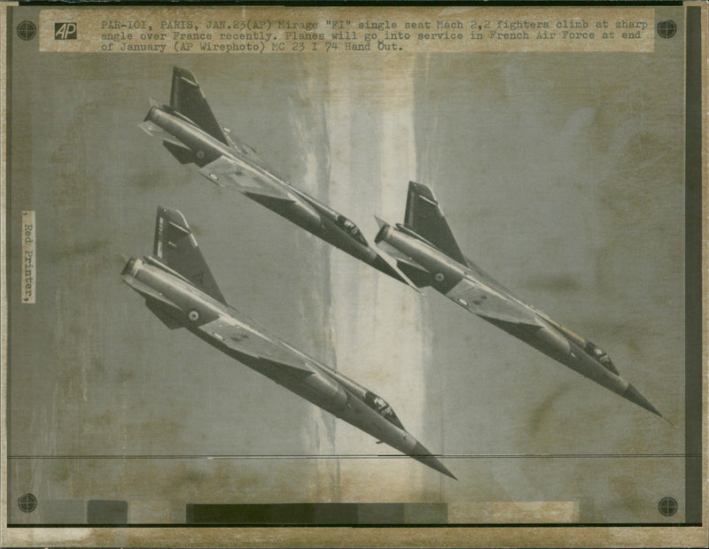 Aircraft Dassault Breguet Mirage F1 - Vintage Photograph