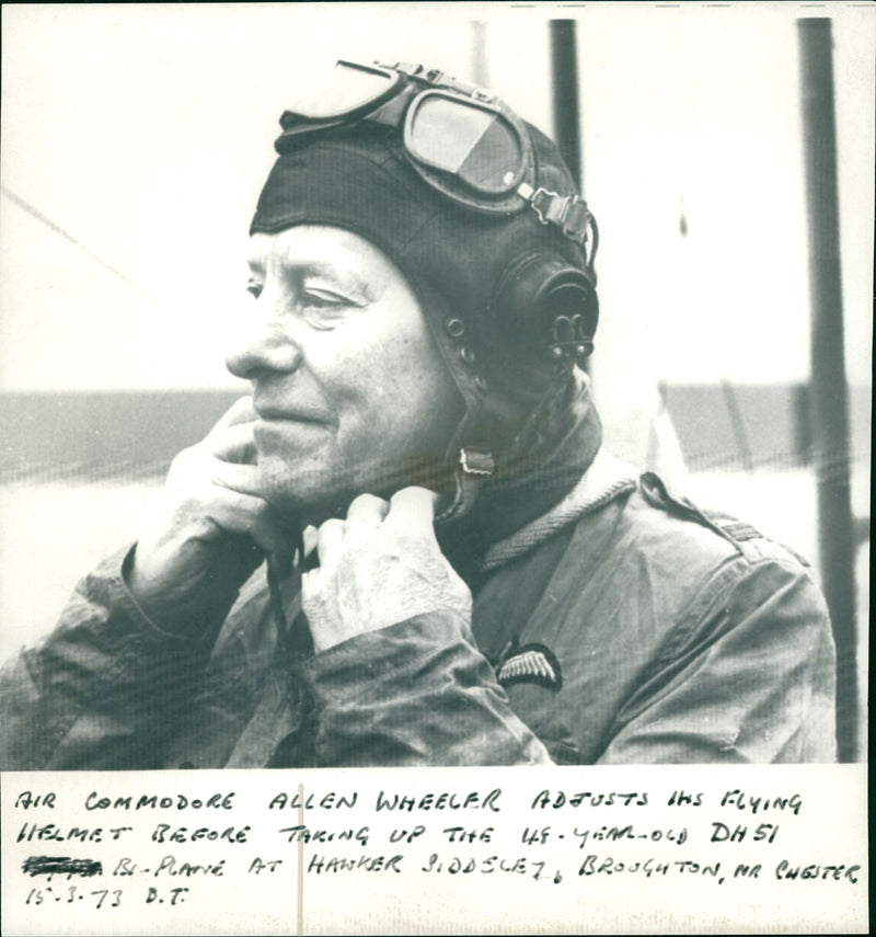 Allen Wheeler, DH-51 aircraft. - Vintage Photograph