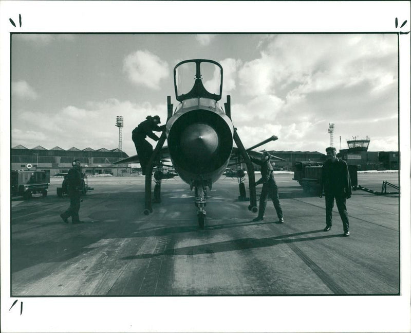 Lightning Strike On Aircraft:The one of four novice. - Vintage Photograph