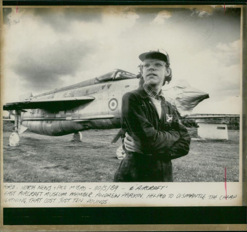 Lightning Strike On Aircraft:Mr Andrew Parkin. - Vintage Photograph