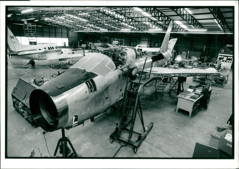 Lightning Strike On Aircraft: - Vintage Photograph
