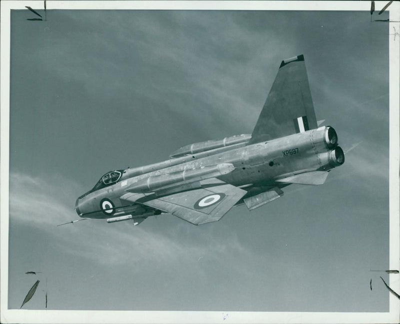 Lightning Strike On Aircraft:Above lighting. - Vintage Photograph
