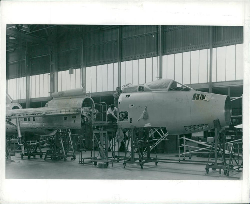 Lightning Strike On Aircraft:Lighting Production. - Vintage Photograph