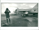 Lightning Strike On Aircraft: - Vintage Photograph