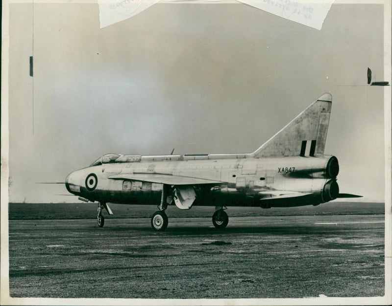Lightning Strike On Aircraft: - Vintage Photograph