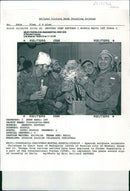Bosnian War Armed conflict:The spanish soldier during the christmas. - Vintage Photograph