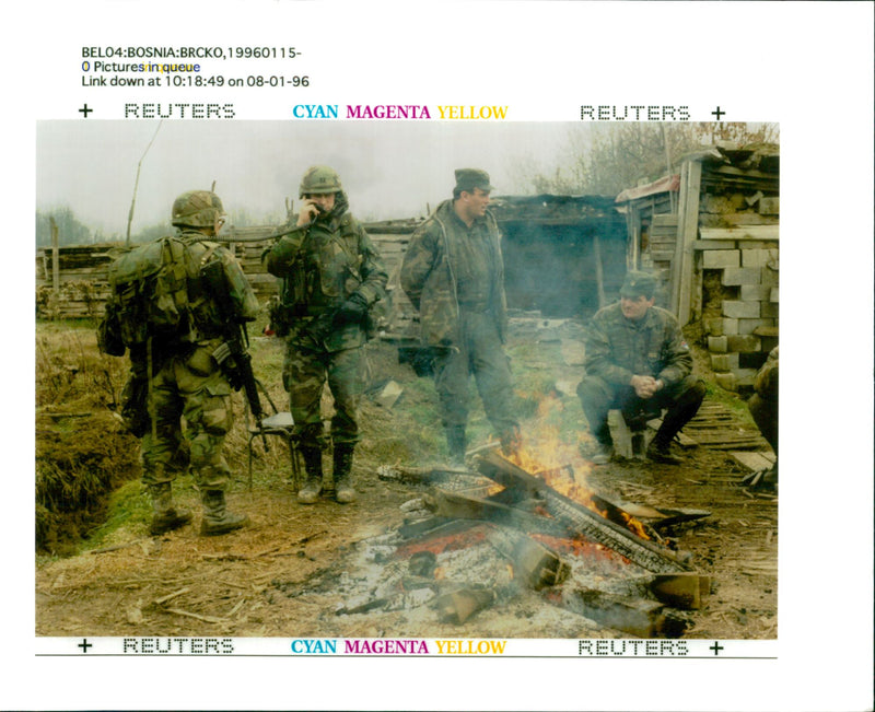 Bosnian War Armed conflict:US army first armoured. - Vintage Photograph