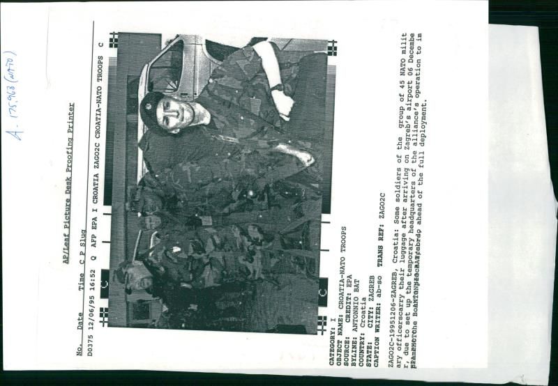 Bosnian War Armed conflict:Some soldier of the group. - Vintage Photograph