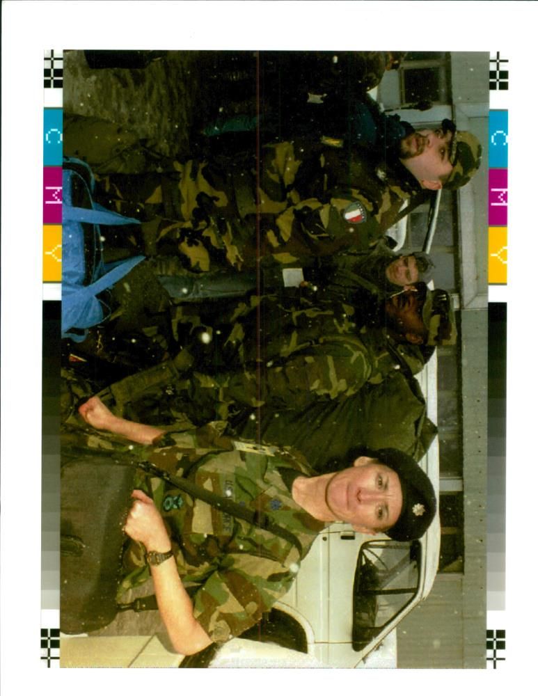 Bosnian War Armed conflict:Some soldier of the group. - Vintage Photograph