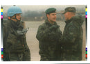 Bosnian War Armed conflict:A british Us officer soldier. - Vintage Photograph