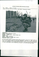 Bosnian War Armed conflict:A french NATO soldier. - Vintage Photograph