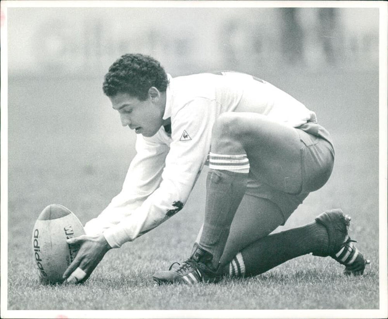Serge Blanco Rugby player. - Vintage Photograph