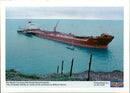oil tanker sitting on the rocks. - Vintage Photograph
