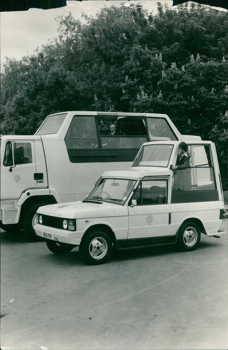 Photo of two cars. - Vintage Photograph