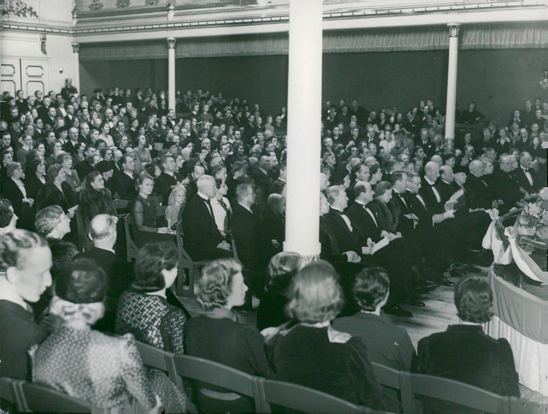 The Danish Association celebrates King Christian's 70th anniversary at the Musical Academy - Vintage Photograph