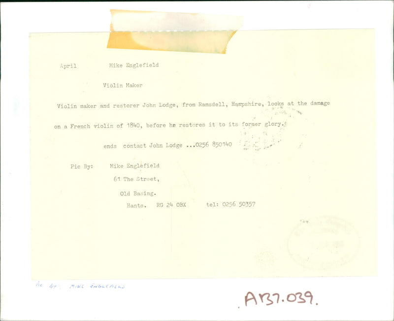 Musical instruments violine: - Vintage Photograph