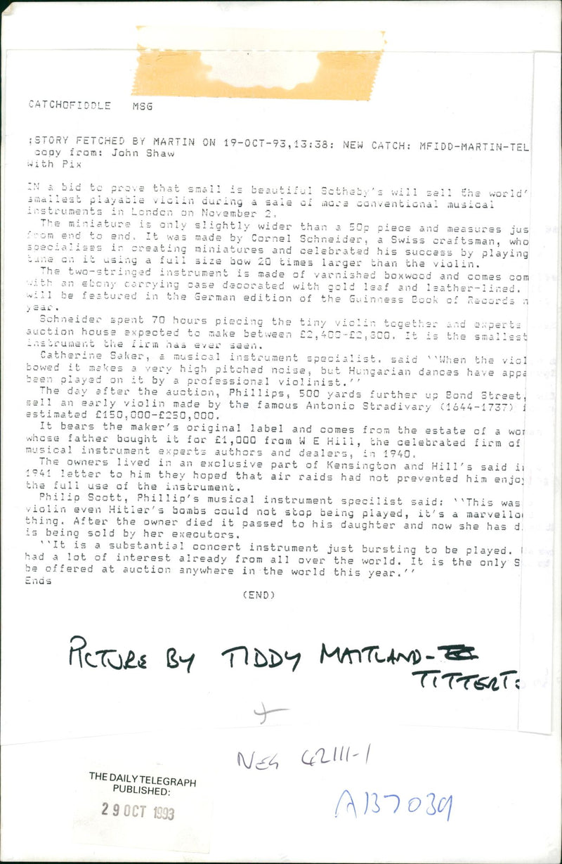 Musical instruments violine: - Vintage Photograph