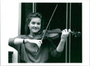 Musical instruments violine:young musician of the year - Vintage Photograph