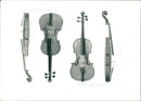 Musical instruments violine: - Vintage Photograph