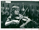 Musical instruments violine:a royal college of music student - Vintage Photograph
