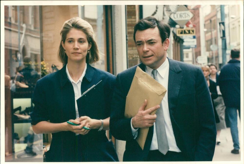 Maxwell kevin and ian during trial maxwell murder. - Vintage Photograph