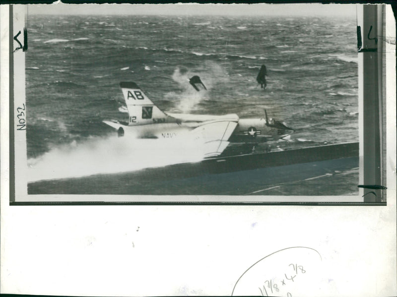 Ejection air craft: john kryway 25 being ejected - Vintage Photograph