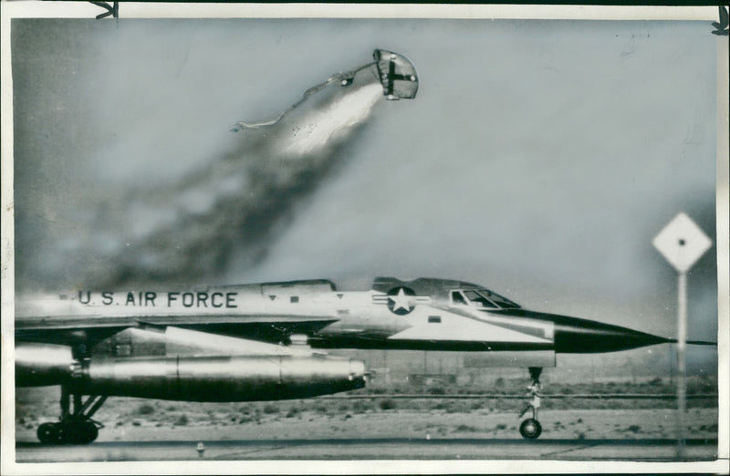 Ejection air craft:rocket powered escape capsule - Vintage Photograph