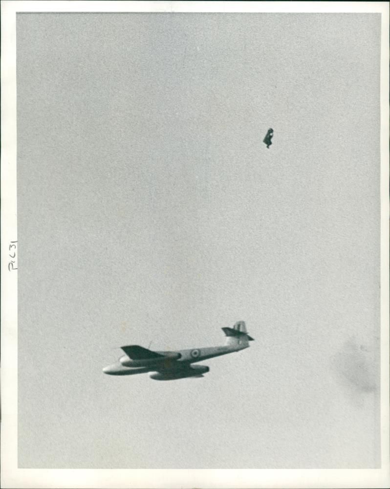 Ejection air craft: peter howard being ejecte of  an air craft - Vintage Photograph