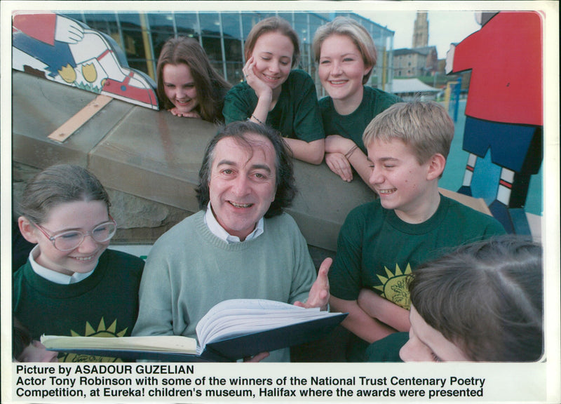 Robinson tony with some winners in the national trust centenary poetry - Vintage Photograph