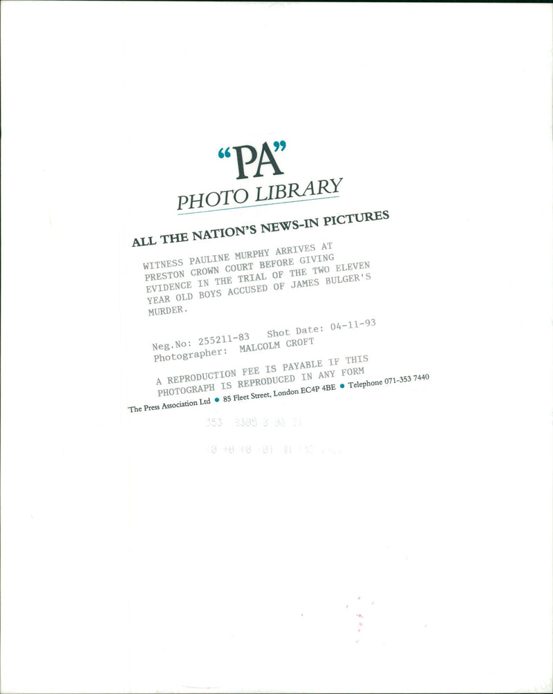 Murder of James Bulger. - Vintage Photograph