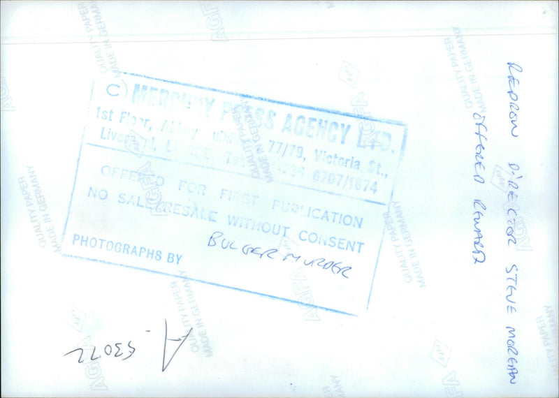 Murder of James Bulger. - Vintage Photograph