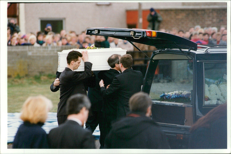 Funeral of James Bulger. - Vintage Photograph