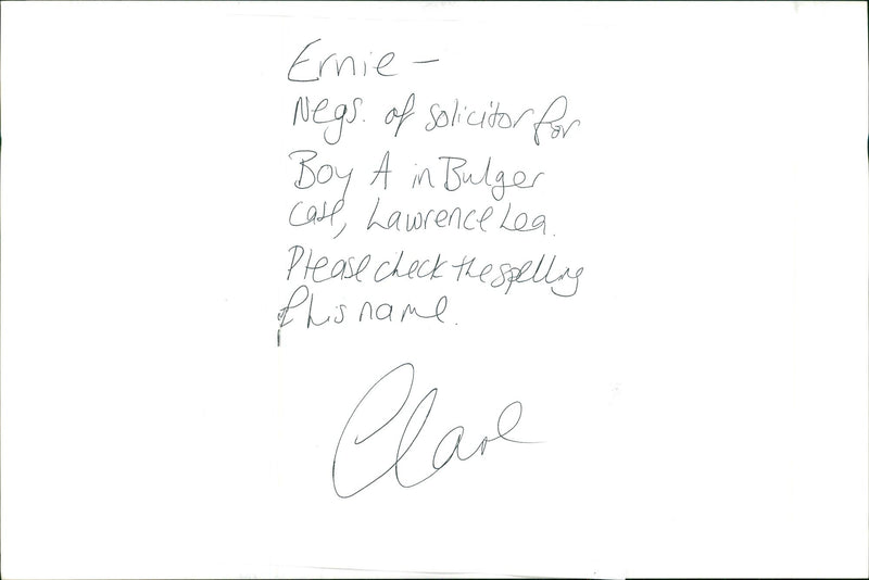 Murder of James Bulger. - Vintage Photograph