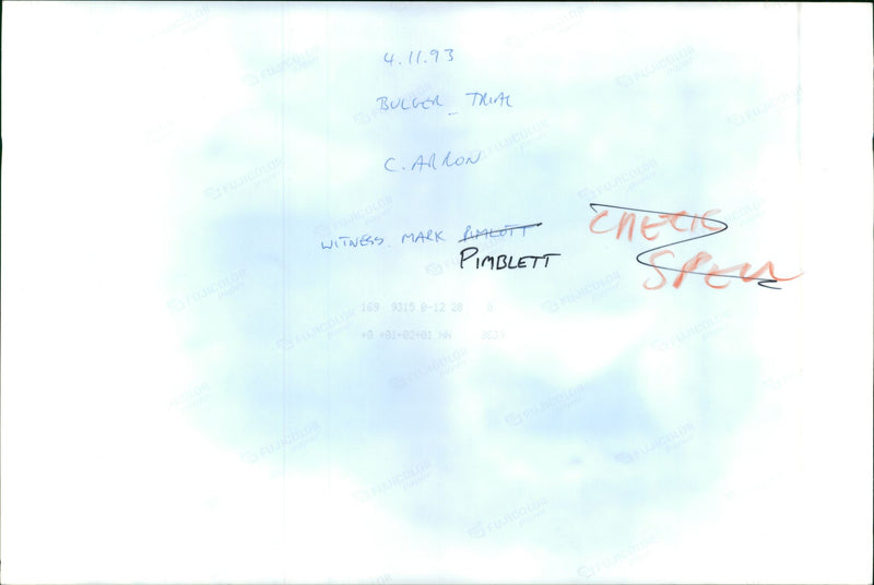 Murder of James Bulger. - Vintage Photograph