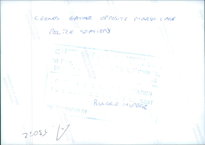 Murder of James Bulger. - Vintage Photograph