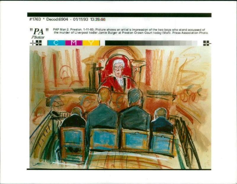 The two boys who Actually Murdered James Bulger. - Vintage Photograph