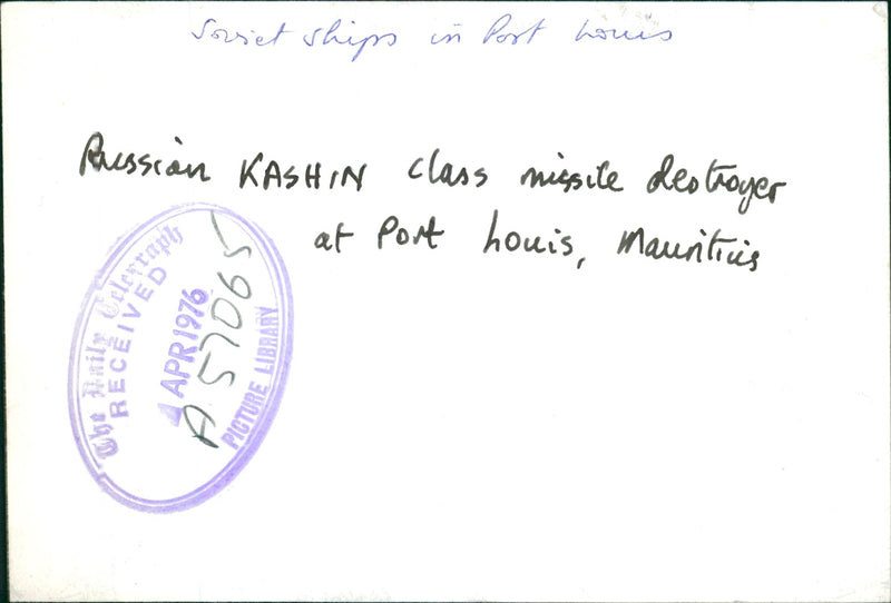 kashin class ship: - Vintage Photograph