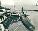 Submarine: HMS Warspite being commissioned. - Vintage Photograph
