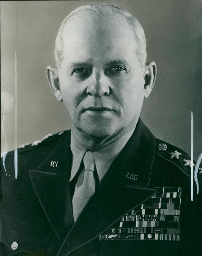 Lt.-Gen. Clarence R. Huebner. - Vintage Photograph