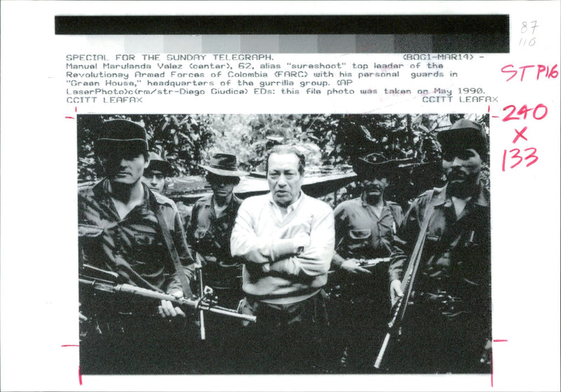 Velez Manuel the leader of revolutionary. - Vintage Photograph