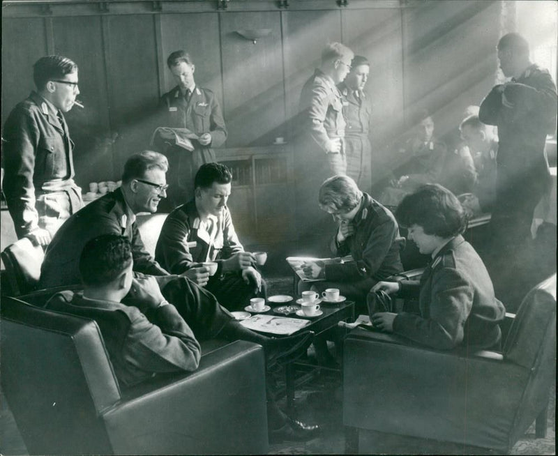 Officer cadet:The Relaxing Duty. - Vintage Photograph