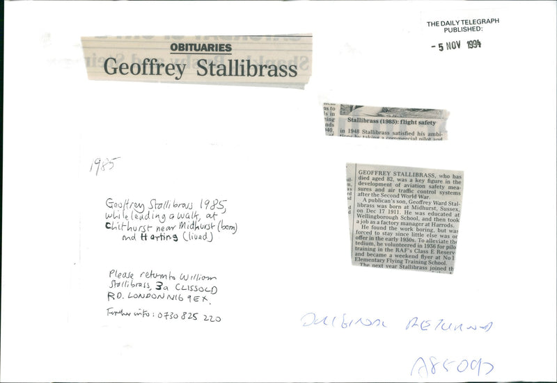 STALLIBRASS GEOFFREY - Vintage Photograph