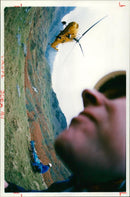 mountaneering rescue:a helicopter of 22 squad from RAF valley - Vintage Photograph