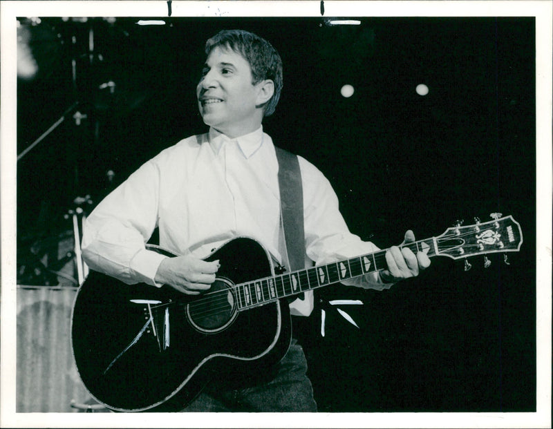 Paul Simon American singer. - Vintage Photograph