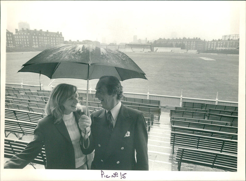 Enid Bakewell with Bill Edrich - Vintage Photograph