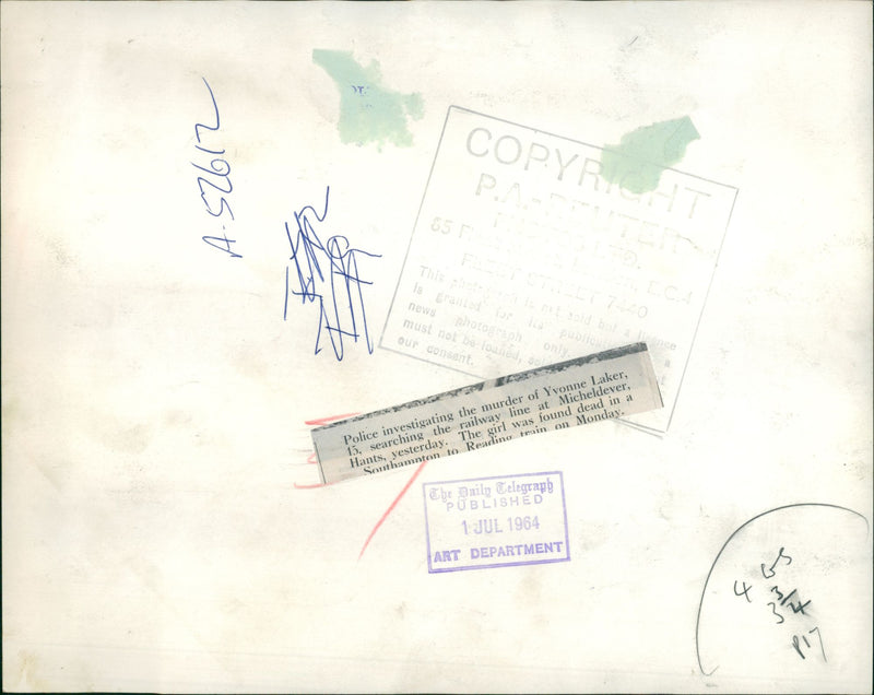 Yvonne Laker- murder - Vintage Photograph